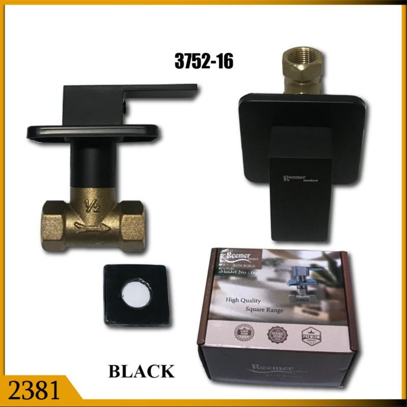 CONCEALED VALVE SQ RANGE REEMER BLK (2381)
